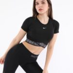 Nike Pro Cropped T-shirt Black - Image 2